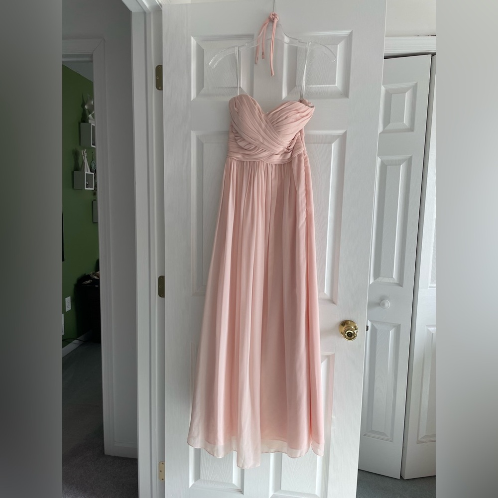 Elegant Pink Strapless Gown